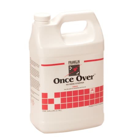 Franklin Cleaning Technology Once Over No-Rinse Floor Stripper, Liquid, 1 Gal. Bottle F200022-EA